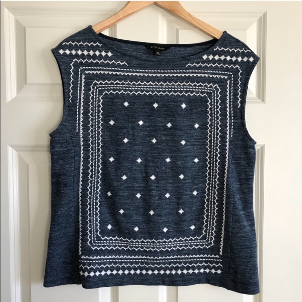 Banana republic embroidered tank top